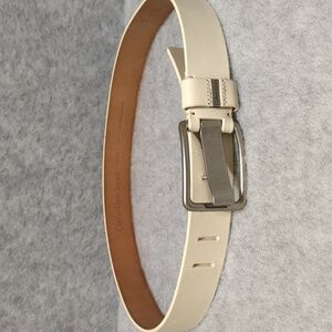 Calvin Klein Cream Leather Belt  women's Size 38